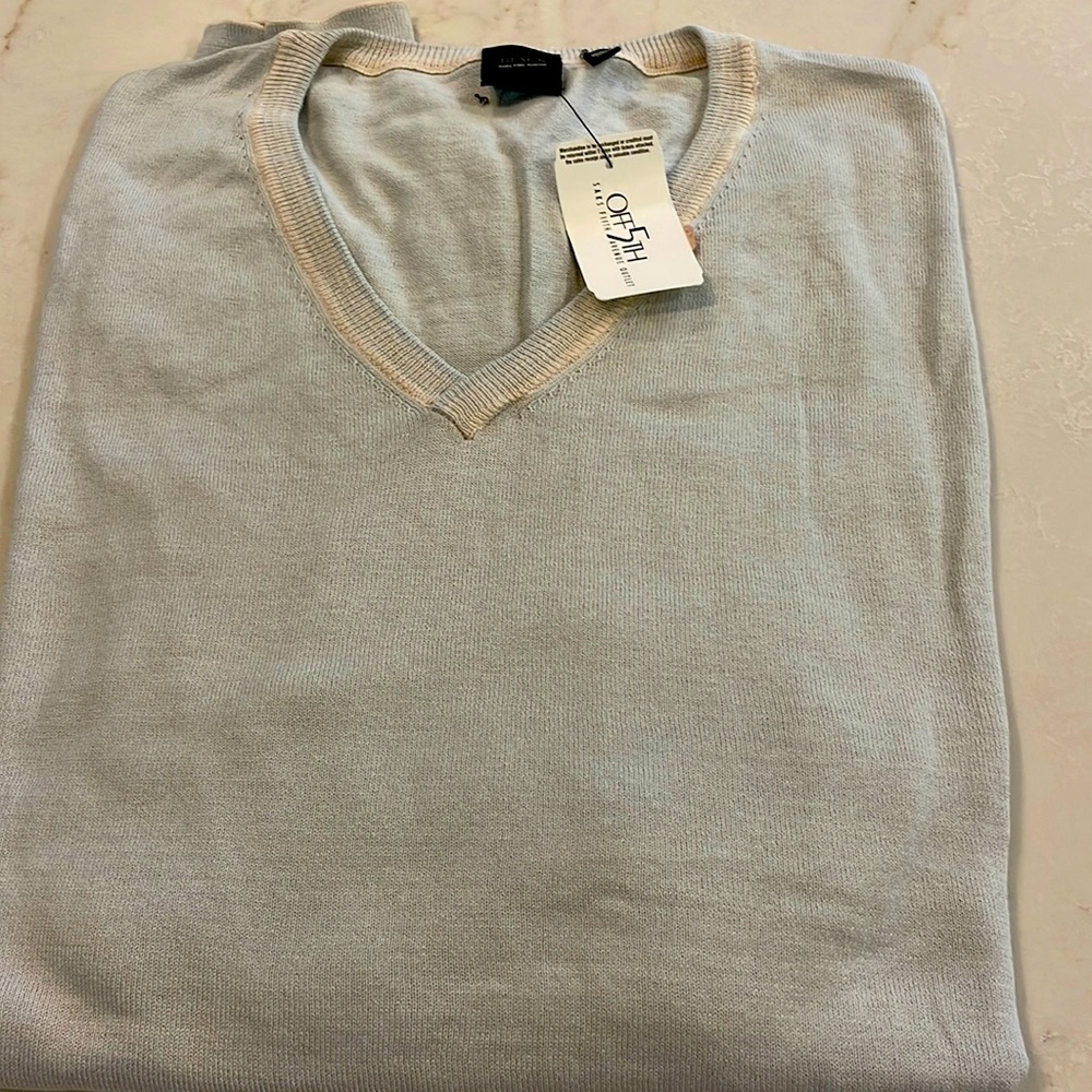 NWT PALE BLUE SILK BLEND SWEATER